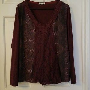 Plum long sleeve shirt